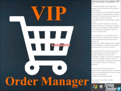 VIP Order Manager VERSIÓN EN ESPAÑOL V1.3.3.0