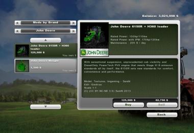 John Deere 6150R + H360 loader