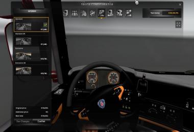 Scania Black/Orange Interior