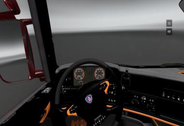 Scania Black/Orange Interior