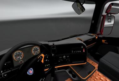 Scania Black/Orange Interior