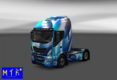 Blue Abstract Iveco Hi-Way skin