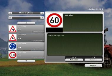 Panneaux Routiers Placables v1.0