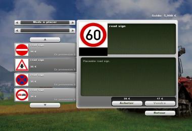 Panneaux Routiers Placables v1.0