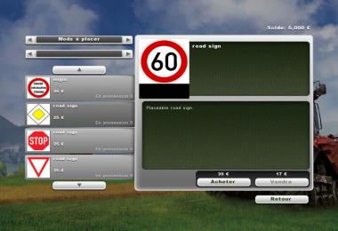 Panneaux Routiers Placables v1.0