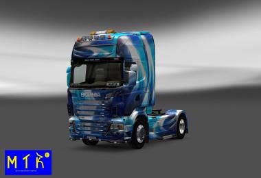 Scania Blue Abstract Skin