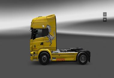 Scania Ferrari Yellow + Black Skins