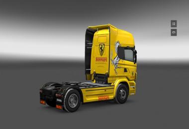 Scania Ferrari Yellow + Black Skins