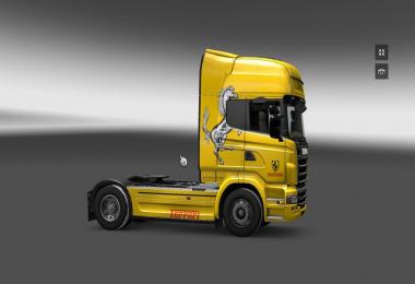 Scania Ferrari Yellow + Black Skins