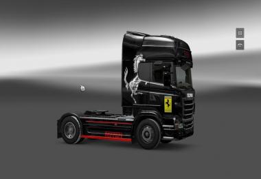 Scania Ferrari Yellow + Black Skins