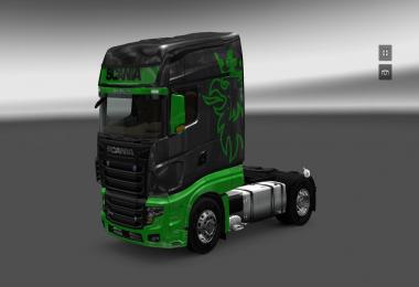 Scania R700 Black Green Skin