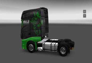 Scania R700 Black Green Skin