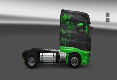 Scania R700 Black Green Skin