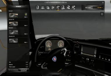 Scania V8 Gold Dashboard v 2.2 + Black/Grey Interior