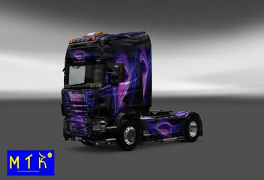 Skin Scania Black and Purple
