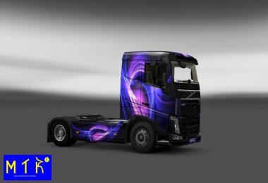 Skin Volvo FH2012 Black & Purple