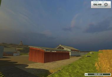 Shed with pallet rack