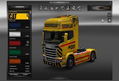 CAT skin for Scania Streamline