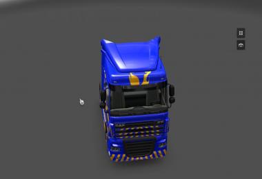 DAF XF Blue/Yellow Skin