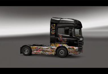 Skin Sticker Bomb Scania R