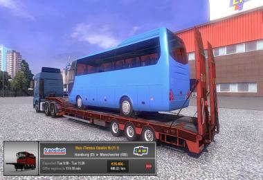 Trailer with bus