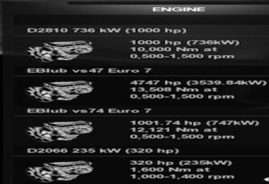 EBlub EngineTec all trucks ets2mod v1.0