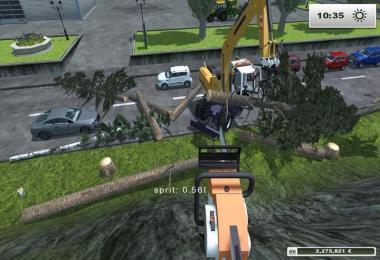 Excavator suspension for forestry pliers v1.0