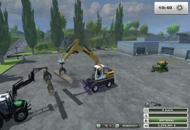 Excavator suspension for forestry pliers v1.0