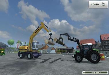 Excavator suspension for forestry pliers v1.0