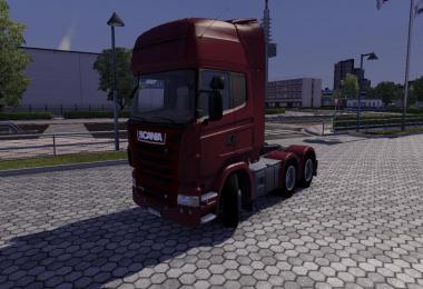 Scania R09 with rear bumper and sunshield upgrades