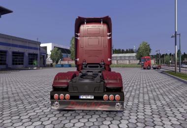 Scania R09 with rear bumper and sunshield upgrades