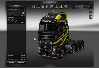 Volvo FH16 6x8 v1.0 Black vs Yellow