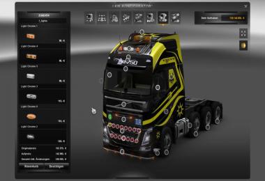 Volvo FH16 6x8 v1.0 Black vs Yellow