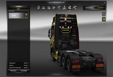 Volvo FH16 6x8 v1.0 Black vs Yellow