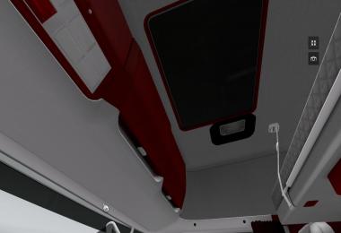Scania R Red-White Interior