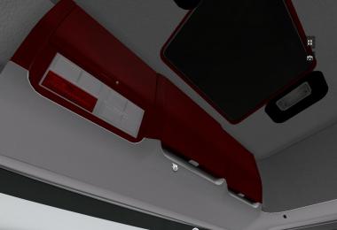 Scania R Red-White Interior