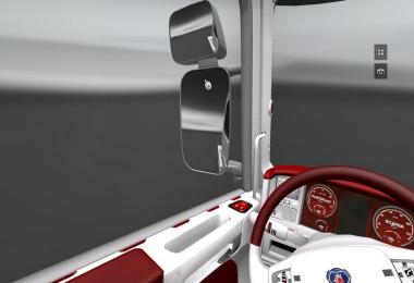 Scania R Red-White Interior