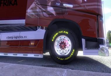 Scania Wheels Goodyear Schrift in Gelb