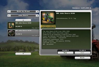John Deere 8100 More Realistic