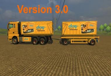 MAN TGX HKL with container v3.0 Orange