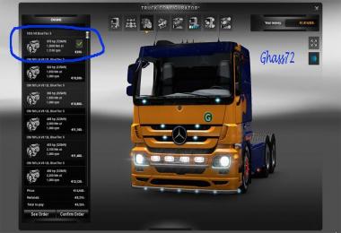 Mercedes Actros 978 HP engine