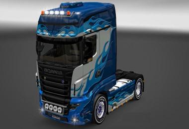 Scania R700 Blue Flame Skin