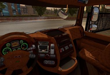 Daf XF leather and wood interior v1.0