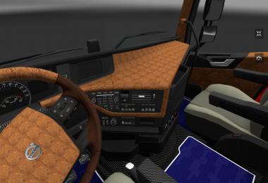 Volvo FH 16 2012 leather and carbon interior v1.0