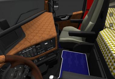 Volvo FH 16 2012 leather and carbon interior v1.0