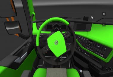 Volvo FH16 2012 Lime green and Black Interior