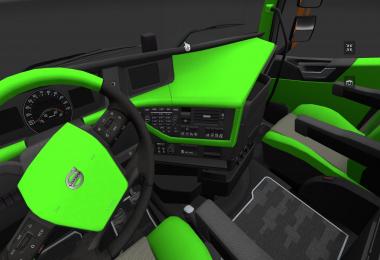 Volvo FH16 2012 Lime green and Black Interior