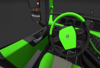 Volvo FH16 2012 Lime green and Black Interior