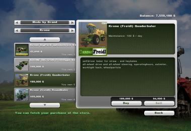 Packs 6 machines fictif krone