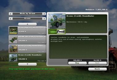 Packs 6 machines fictif krone